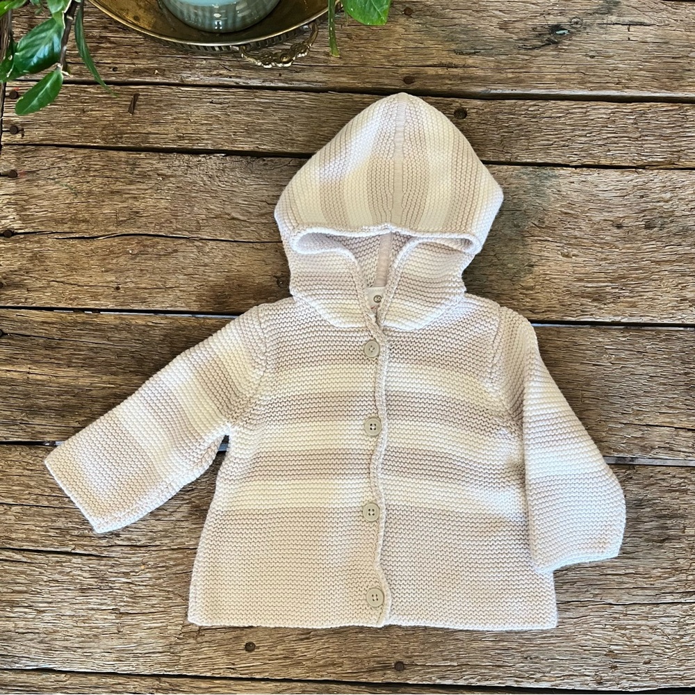 Hanna Andersson 3-6 months Organic Cotton Knit Baby Sweater size 60